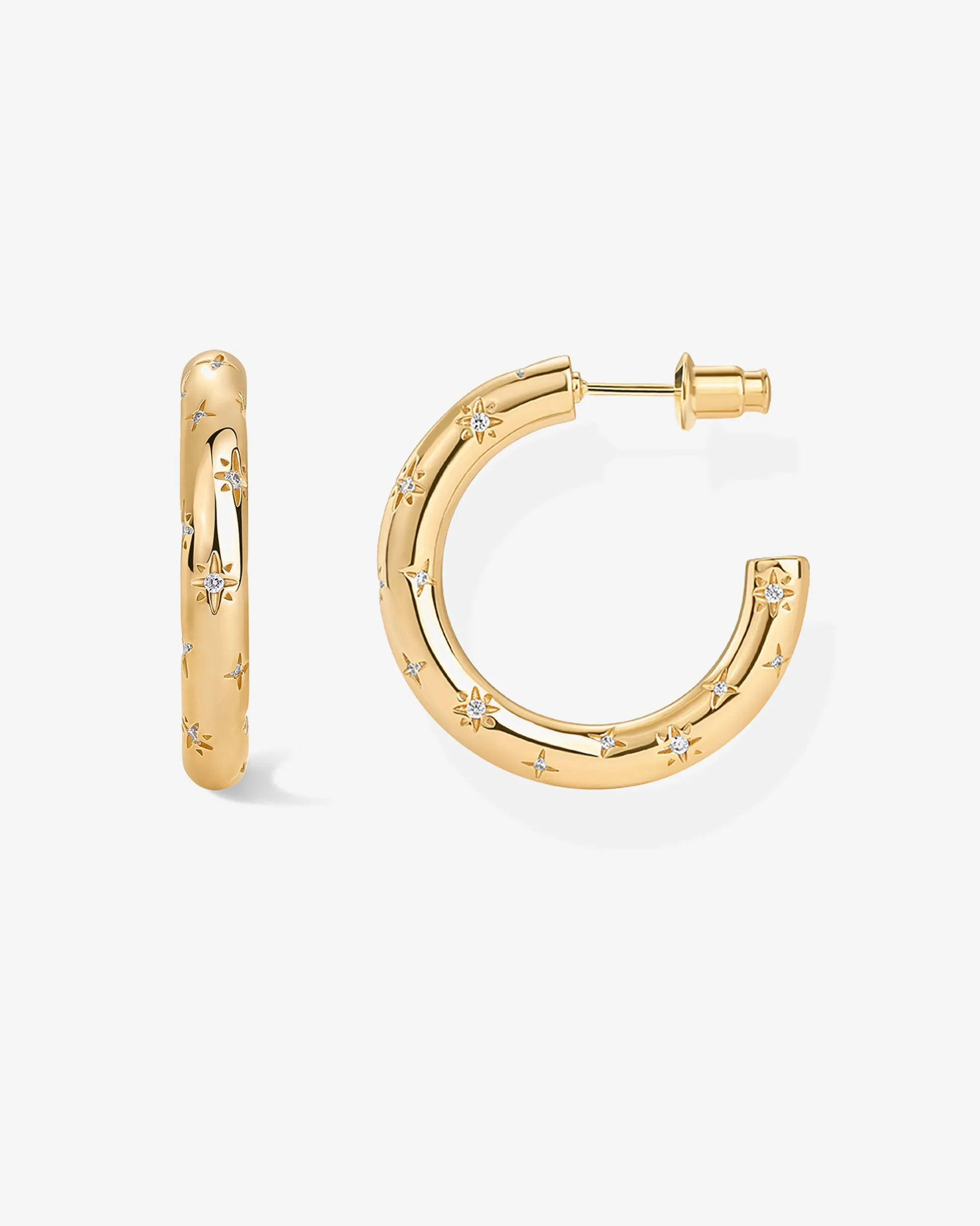 Starburst Hoop Earrings