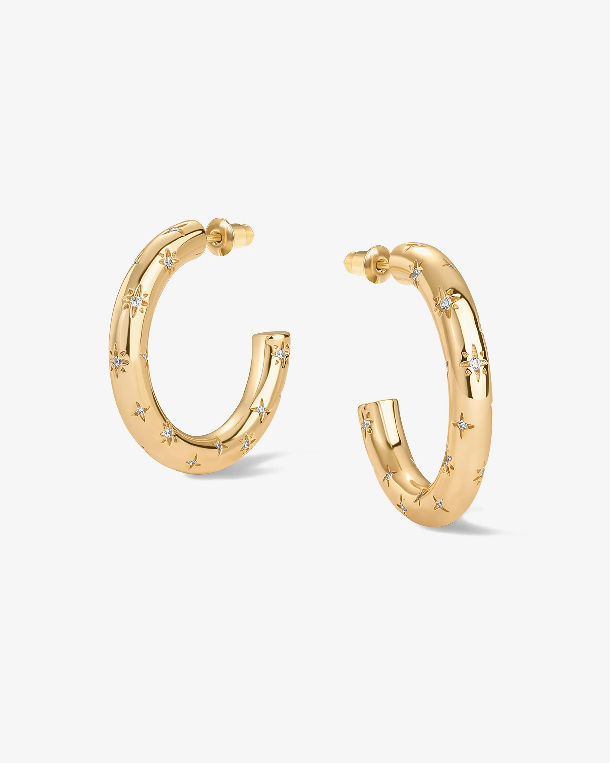 Starburst Hoop Earrings