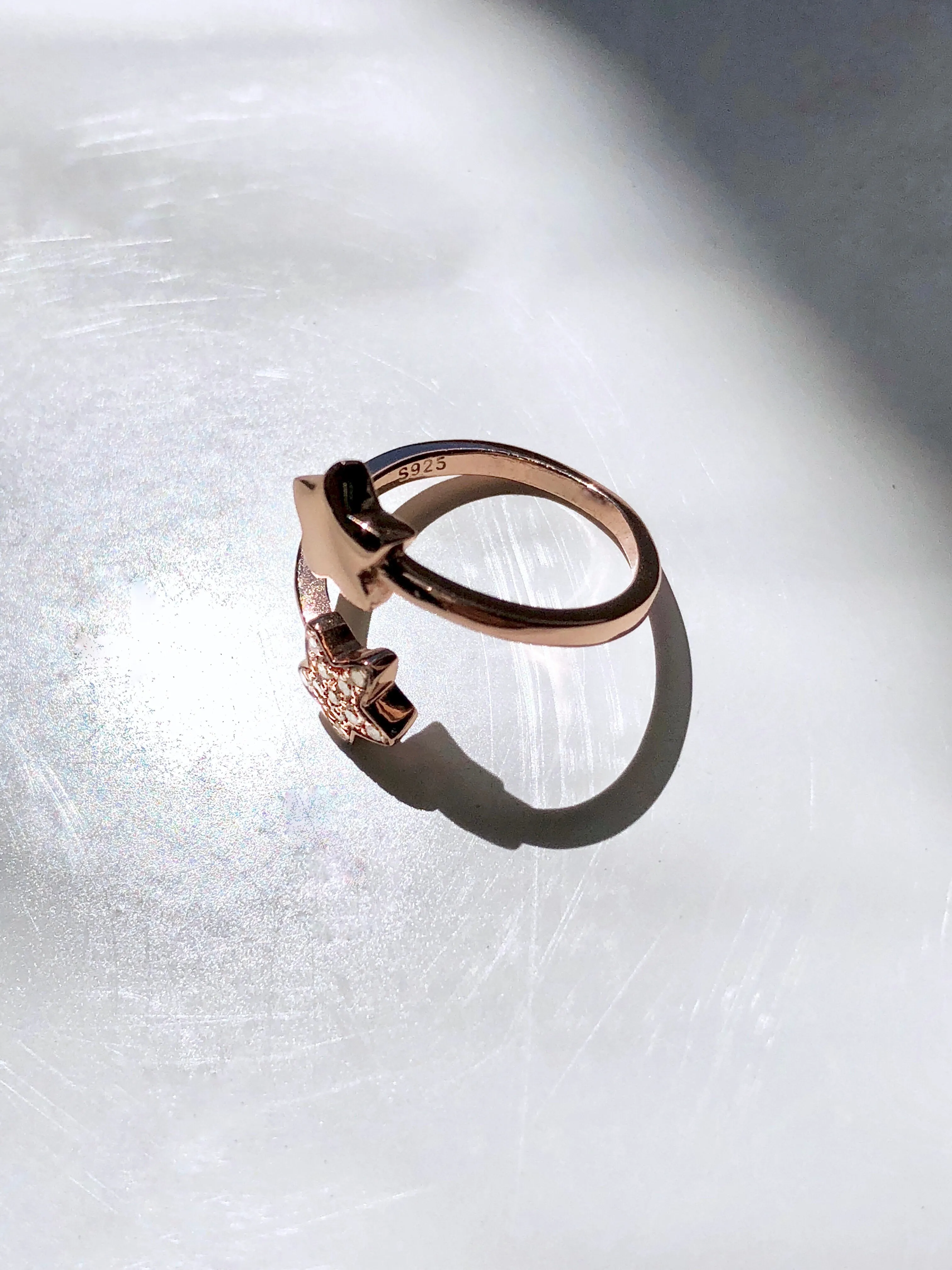 Stardust Natural Diamond Ring in Rose Gold