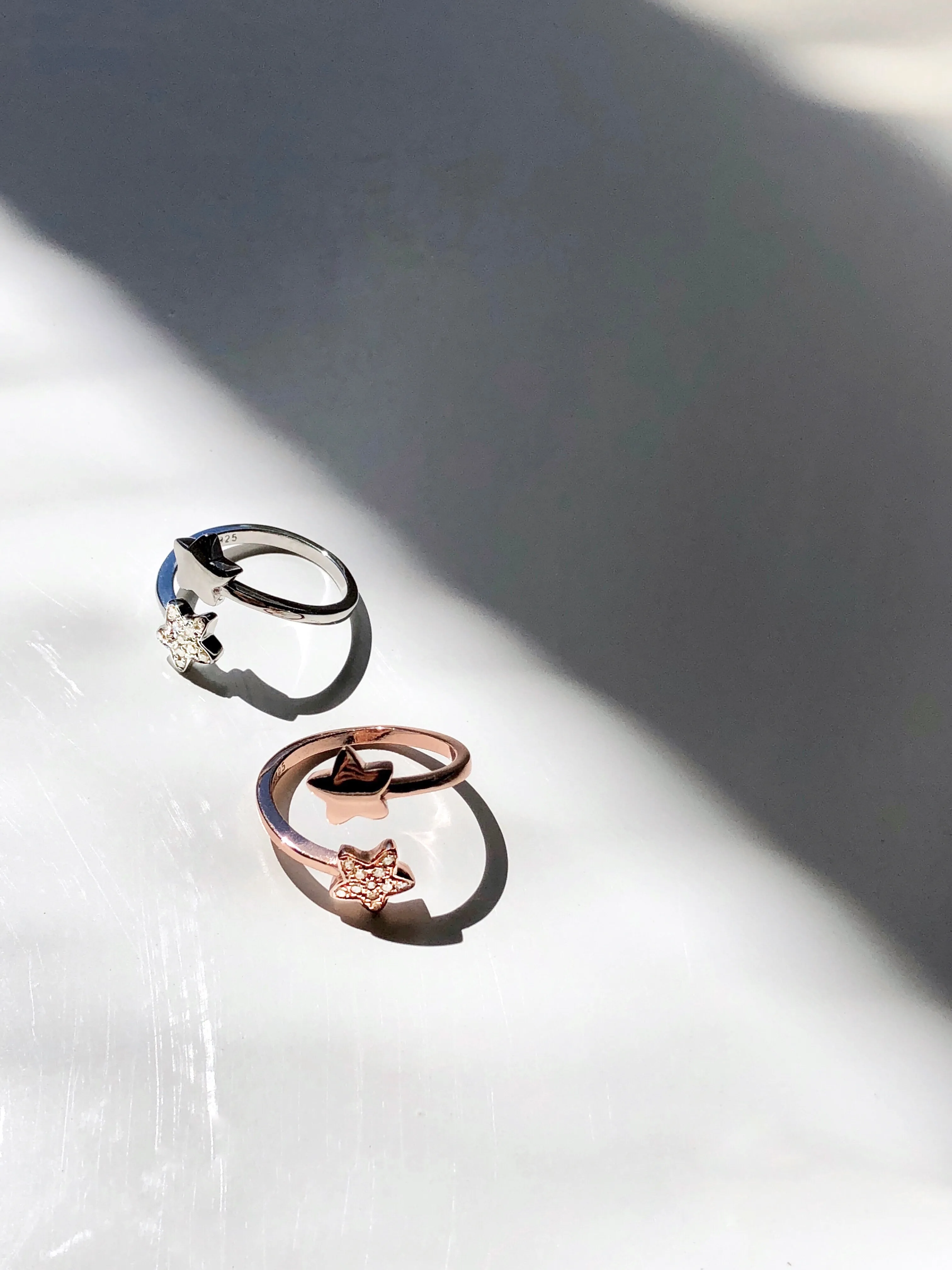 Stardust Natural Diamond Ring in Rose Gold