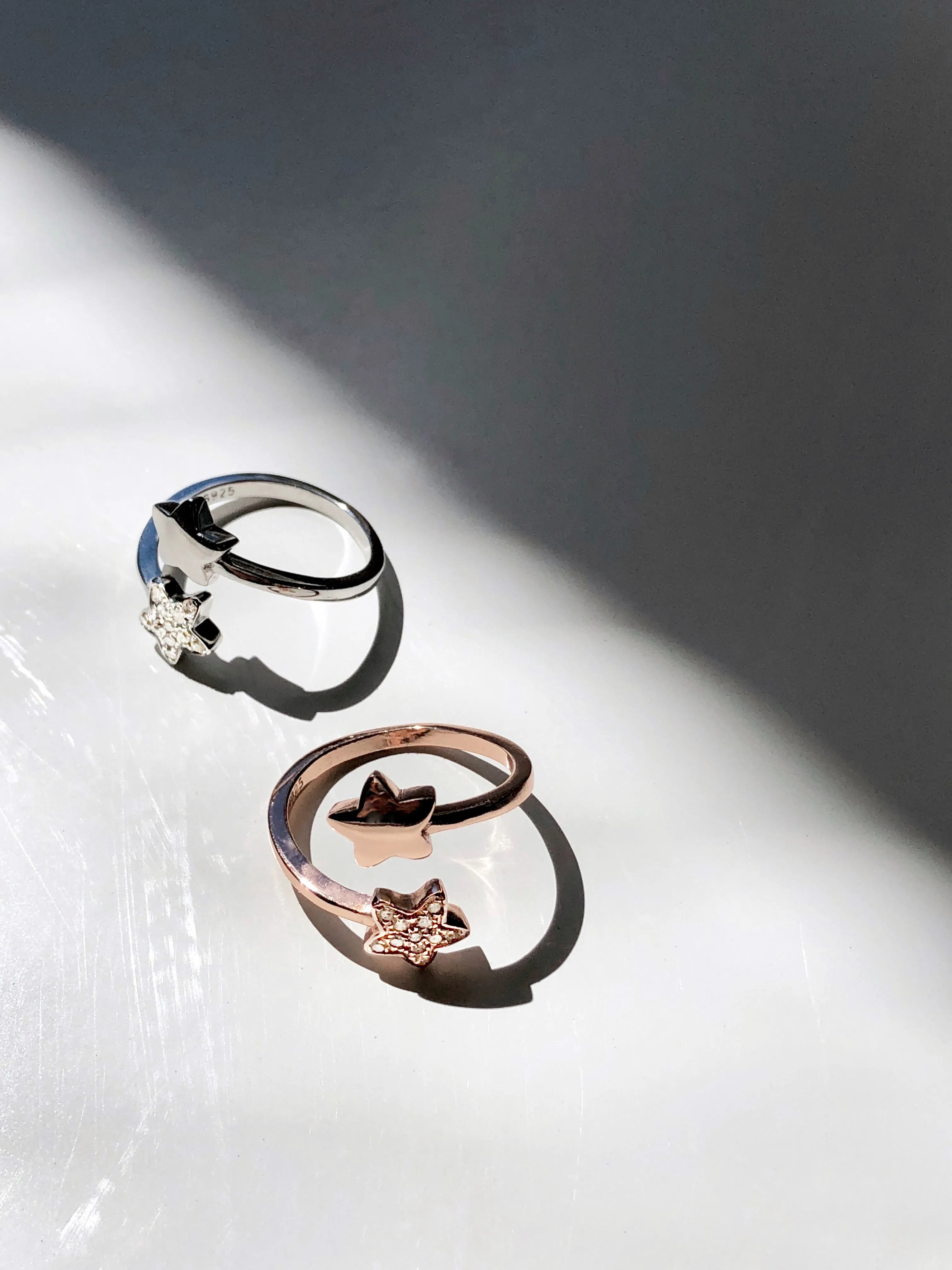 Stardust Natural Diamond Ring in Rose Gold