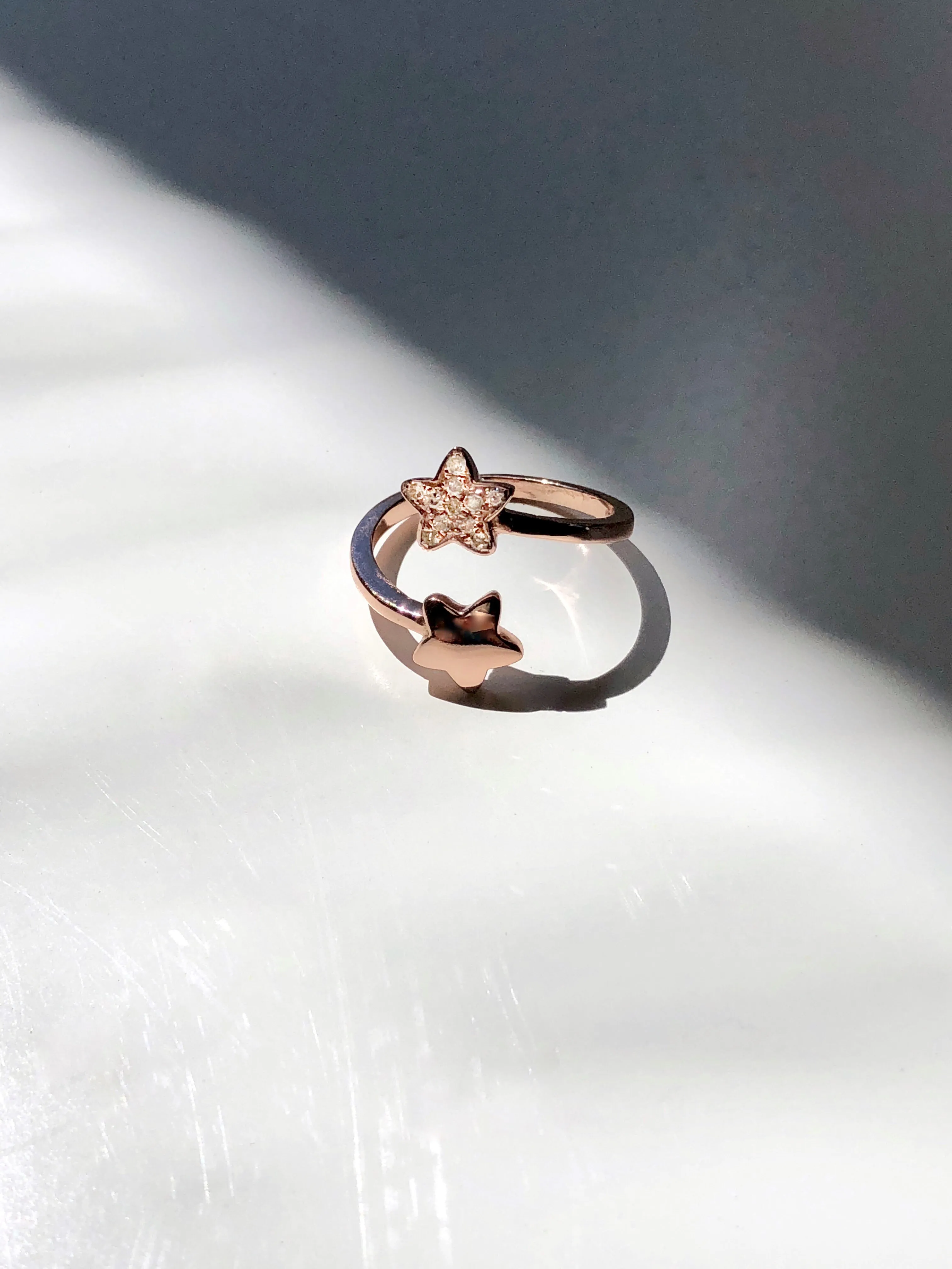 Stardust Natural Diamond Ring in Rose Gold
