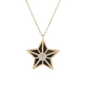 Stellar Spark Diamond Star Solid Gold Necklace