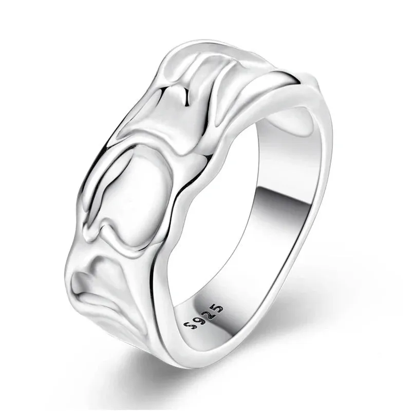 Sterling Silver Four Leaf Clover Star Moon Heart Rings For Women Sparkling Zircon Fine Wedding Engagement
