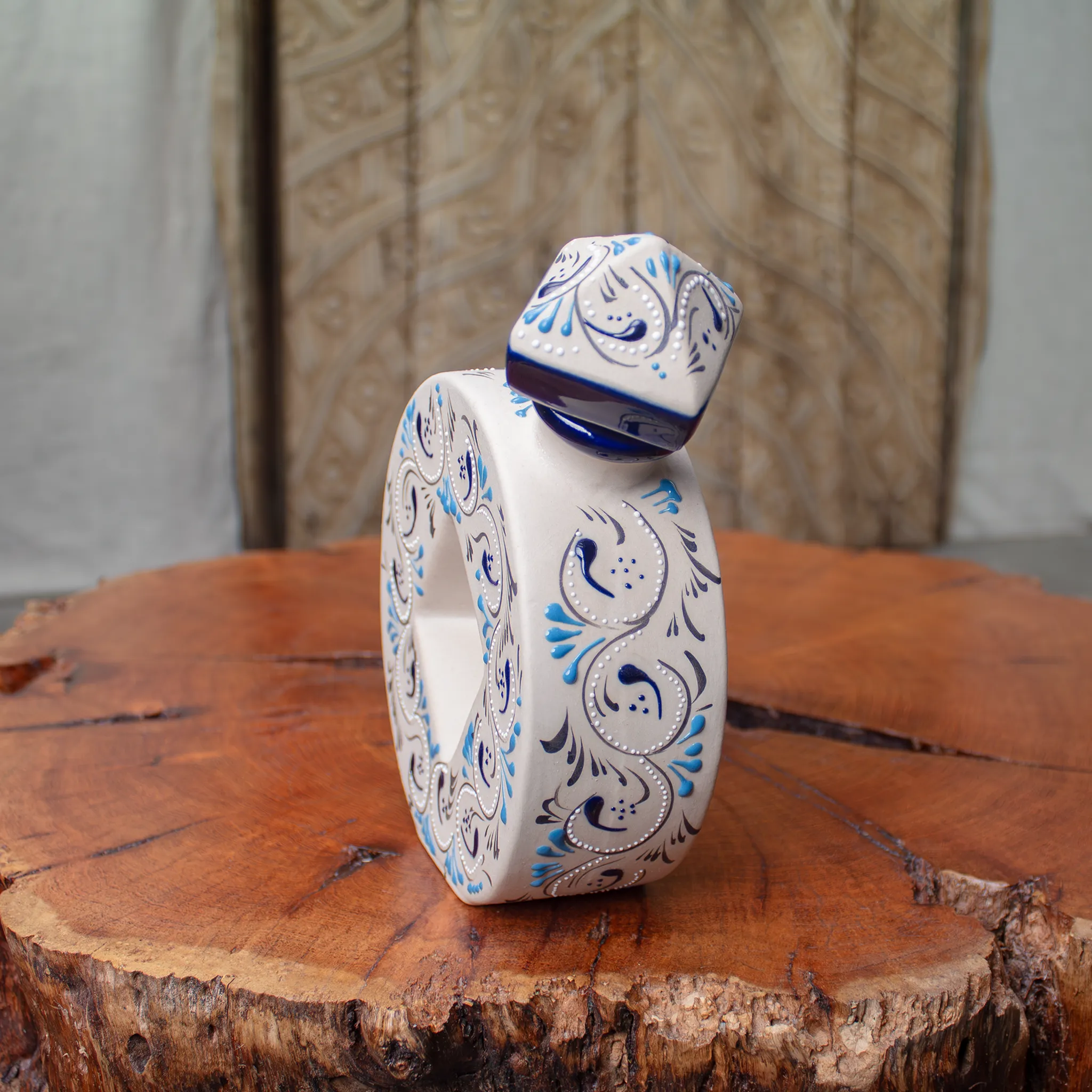 Stoneware Decanter | Azules Pattern, Ceramic Decanter