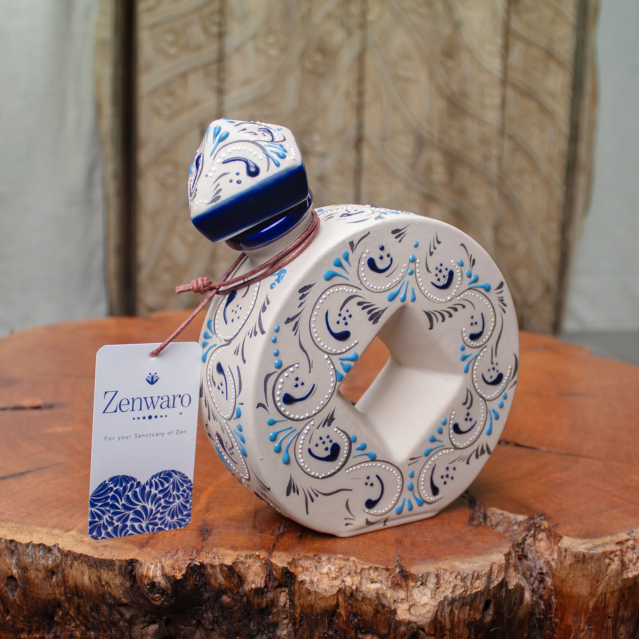 Stoneware Decanter | Azules Pattern, Ceramic Decanter
