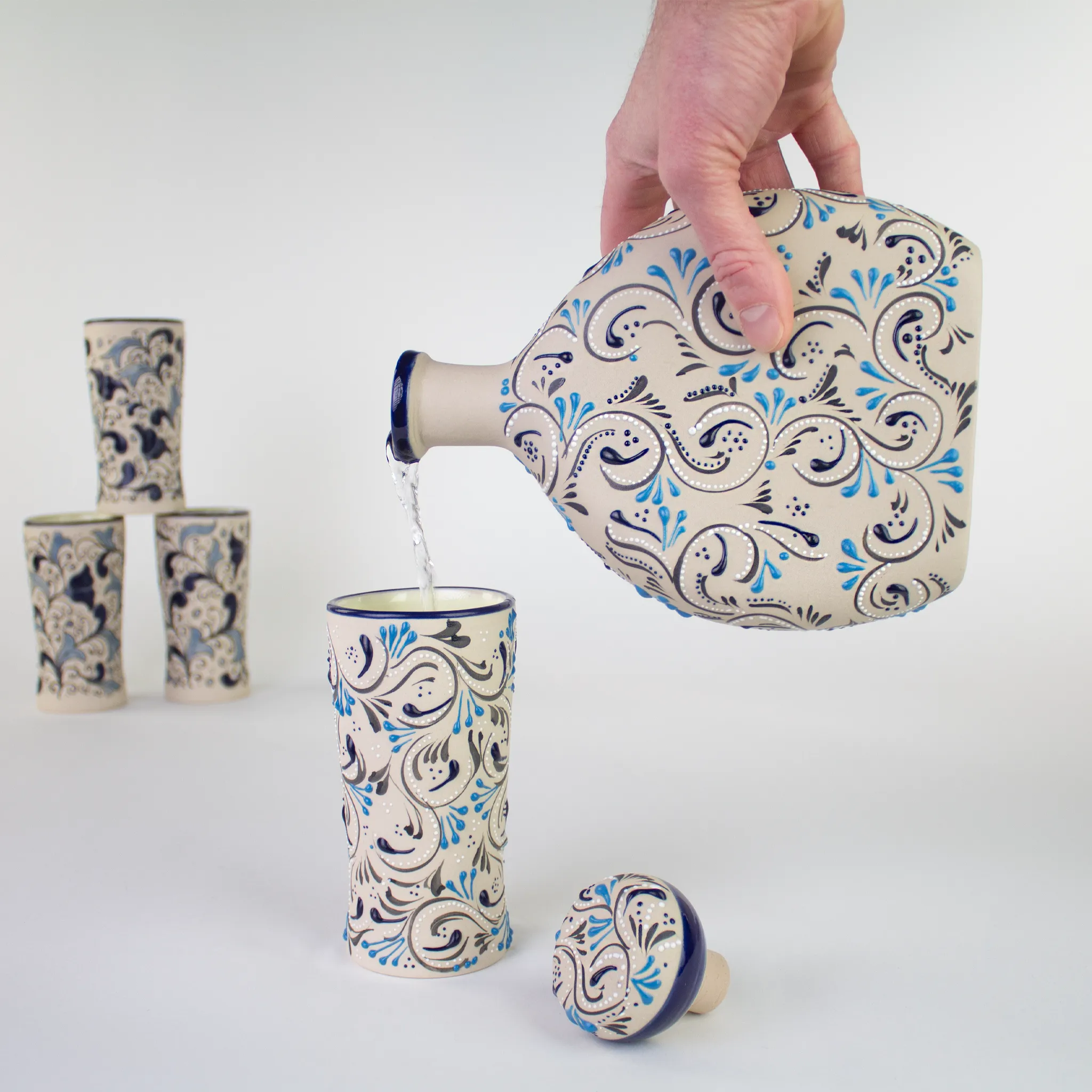 Stoneware Decanter Gota | Azules Pattern