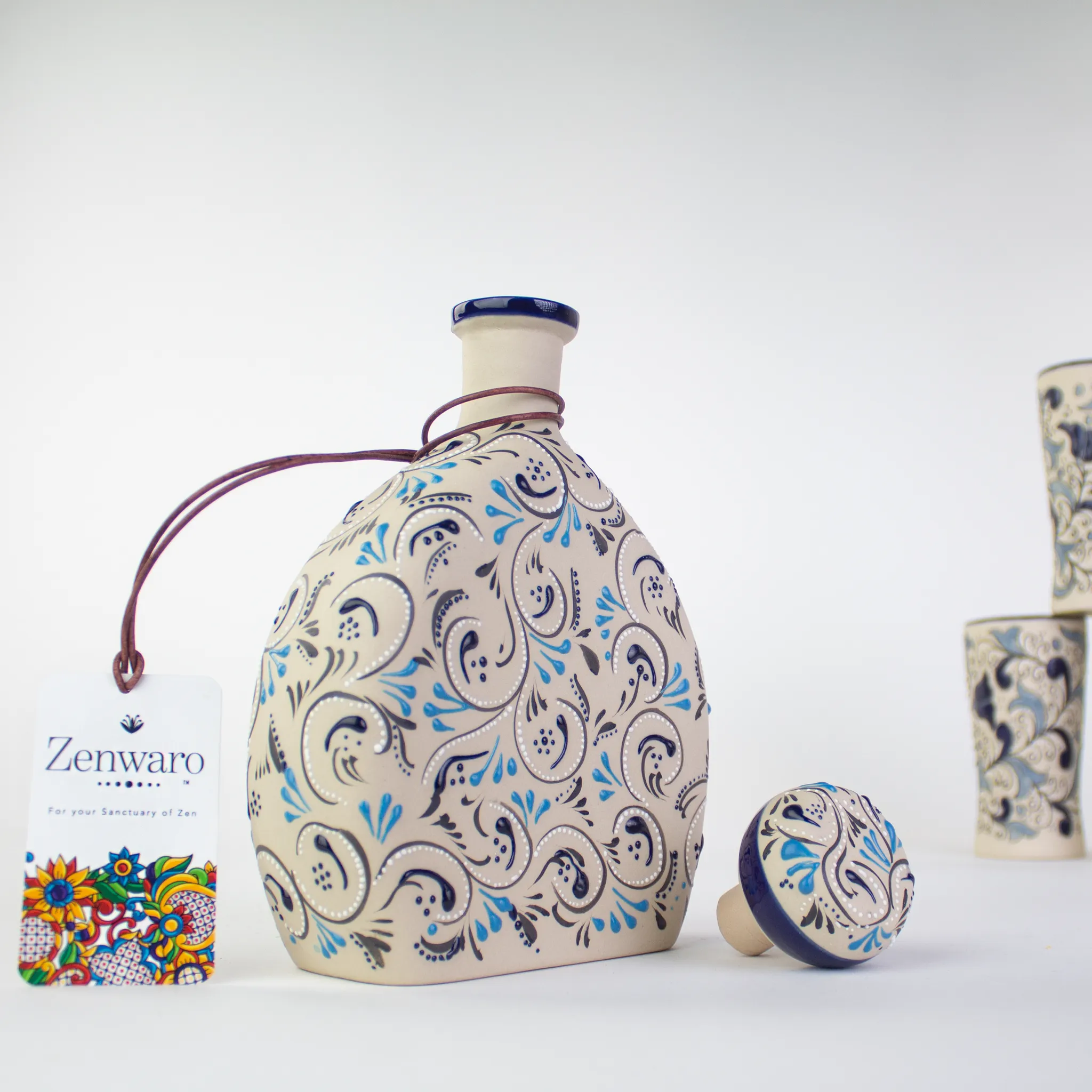 Stoneware Decanter Gota | Azules Pattern
