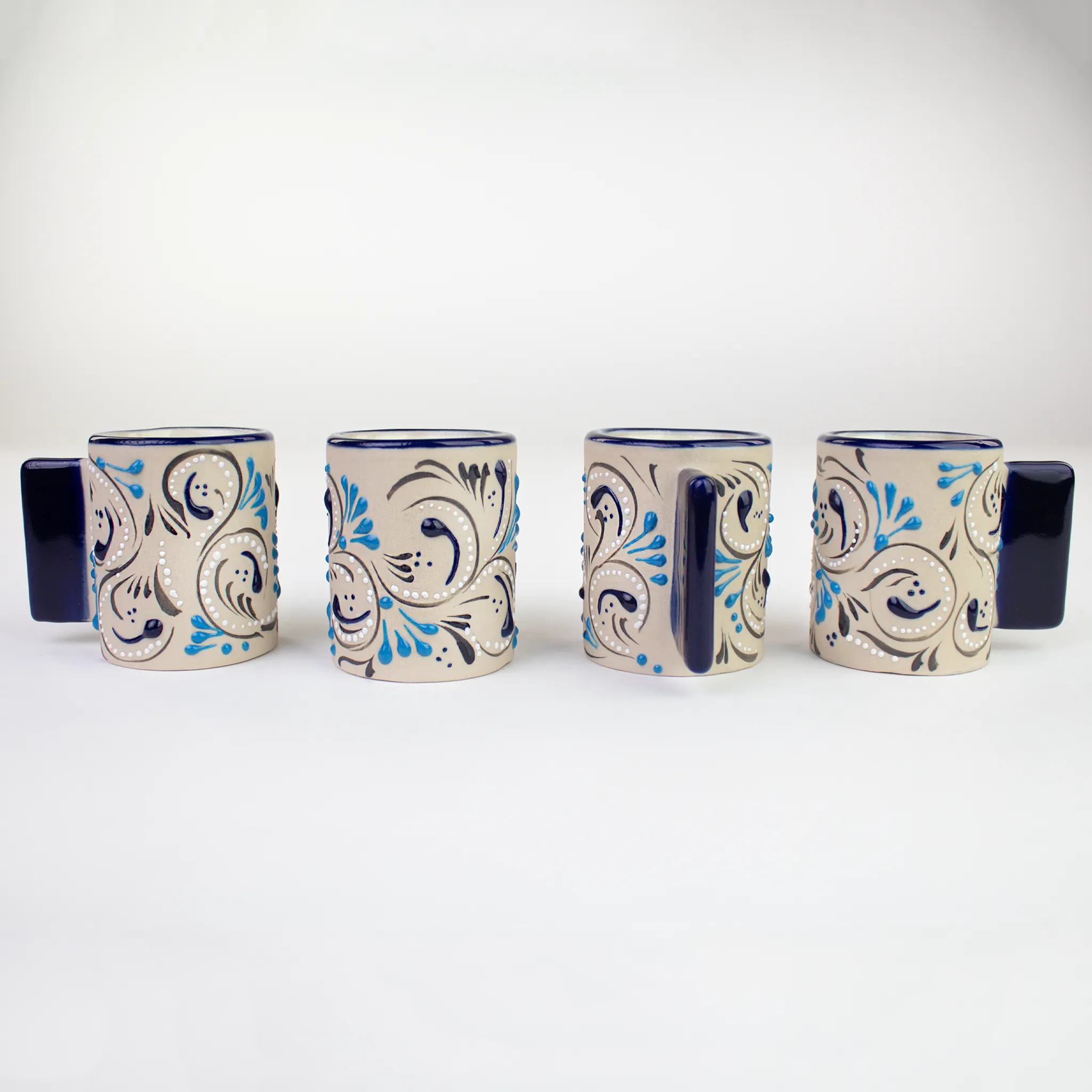 Stoneware Shot Glasses | Azules Pattern