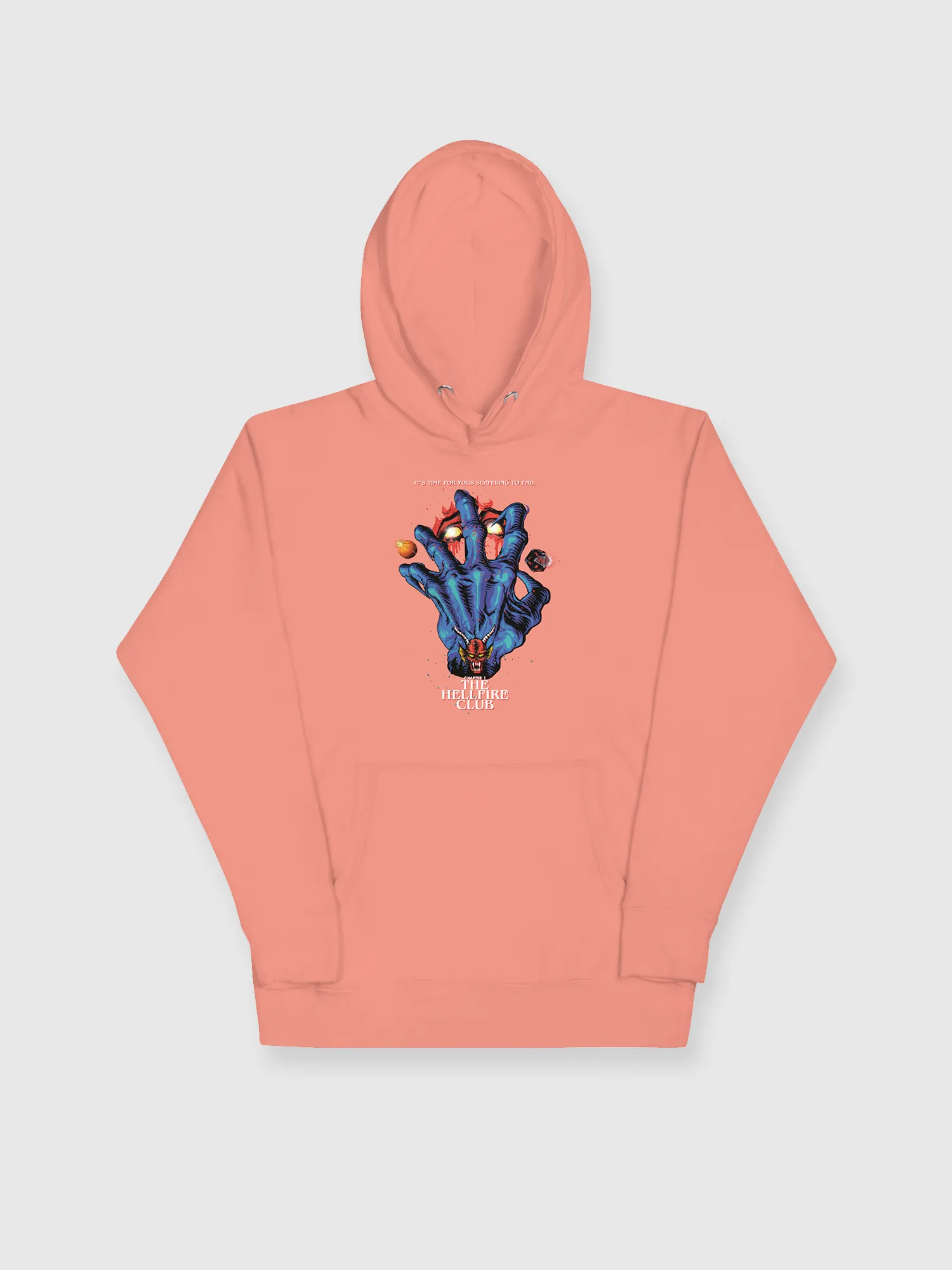 Stranger Things x Butcher Billy The Hellfire Club Unisex Hoodie [Dusty Rose]