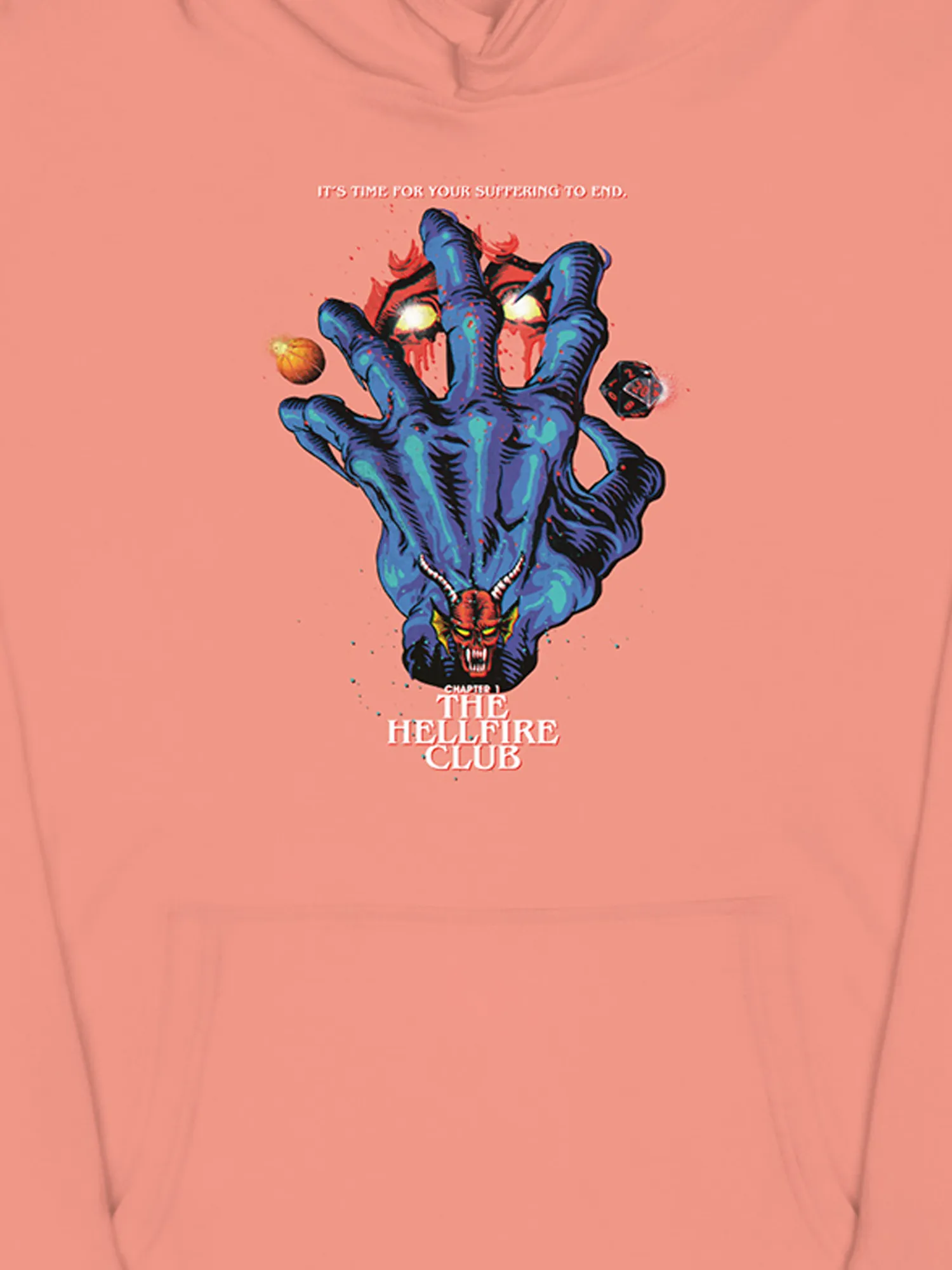 Stranger Things x Butcher Billy The Hellfire Club Unisex Hoodie [Dusty Rose]