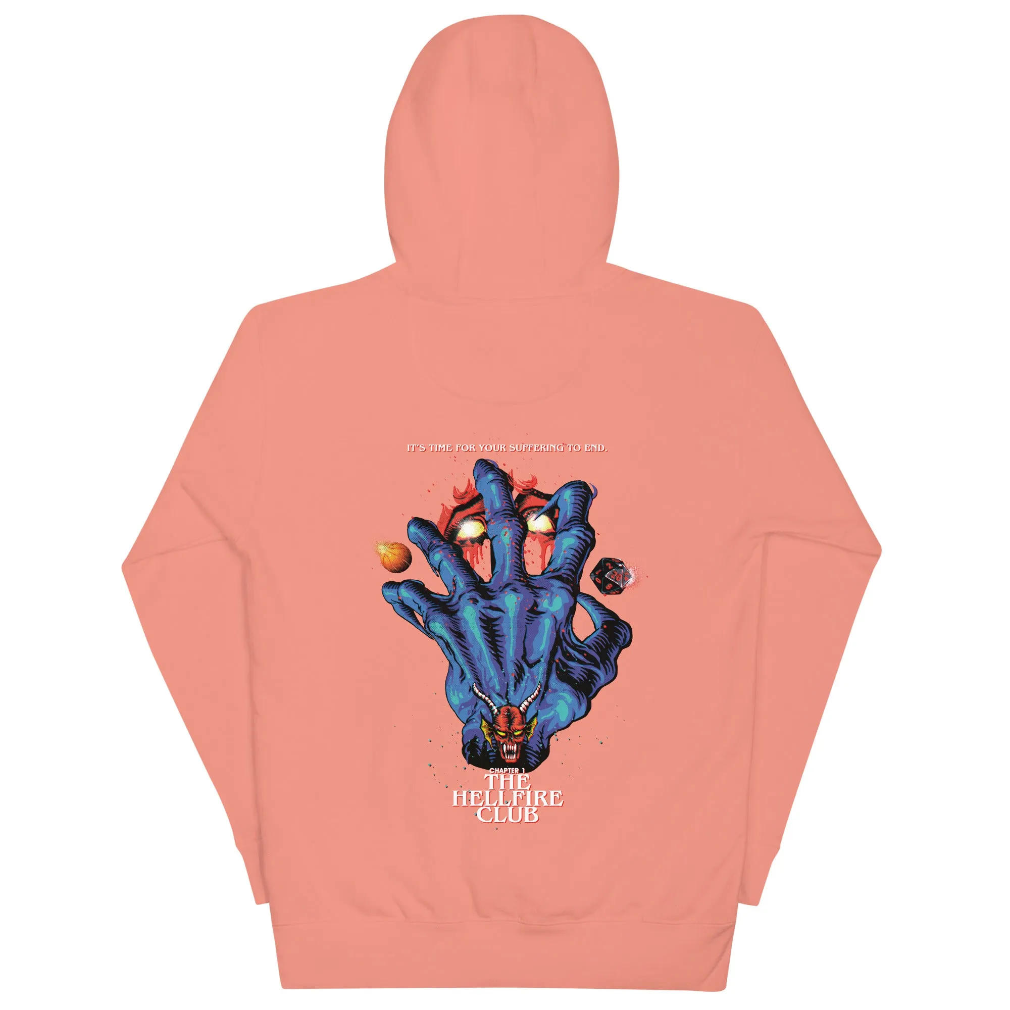 Stranger Things x Butcher Billy The Hellfire Club Unisex Hoodie [Dusty Rose]