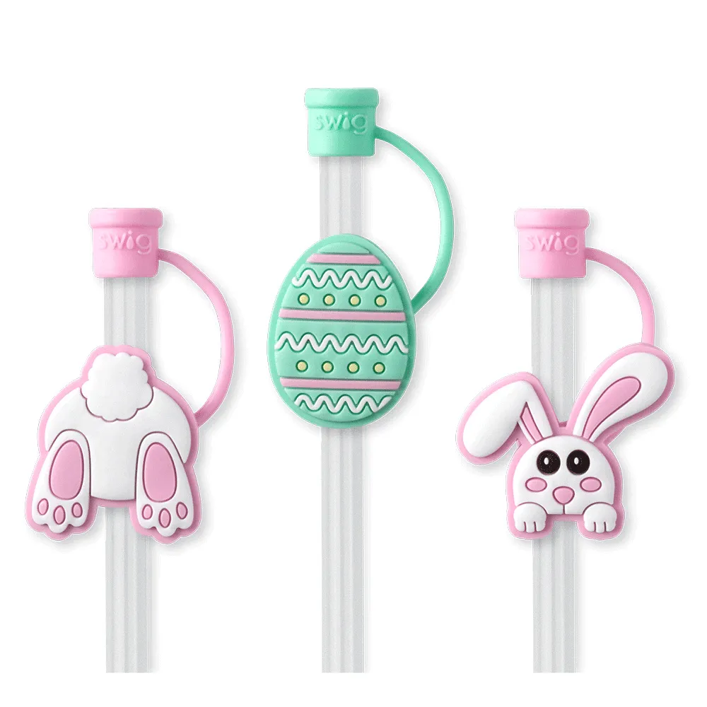 Straw Topper Set - Bunny Trail