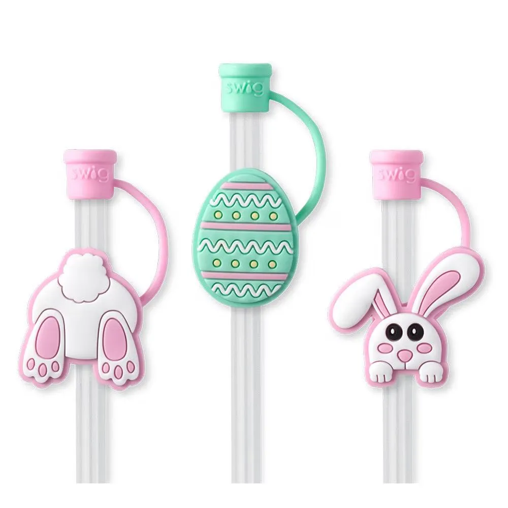 Straw Topper Set - Bunny Trail