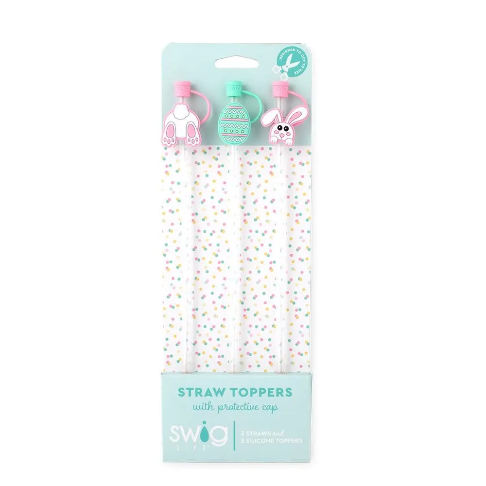 Straw Topper Set - Bunny Trail