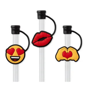 Straw Topper Set - Valentine’s Day EMoji
