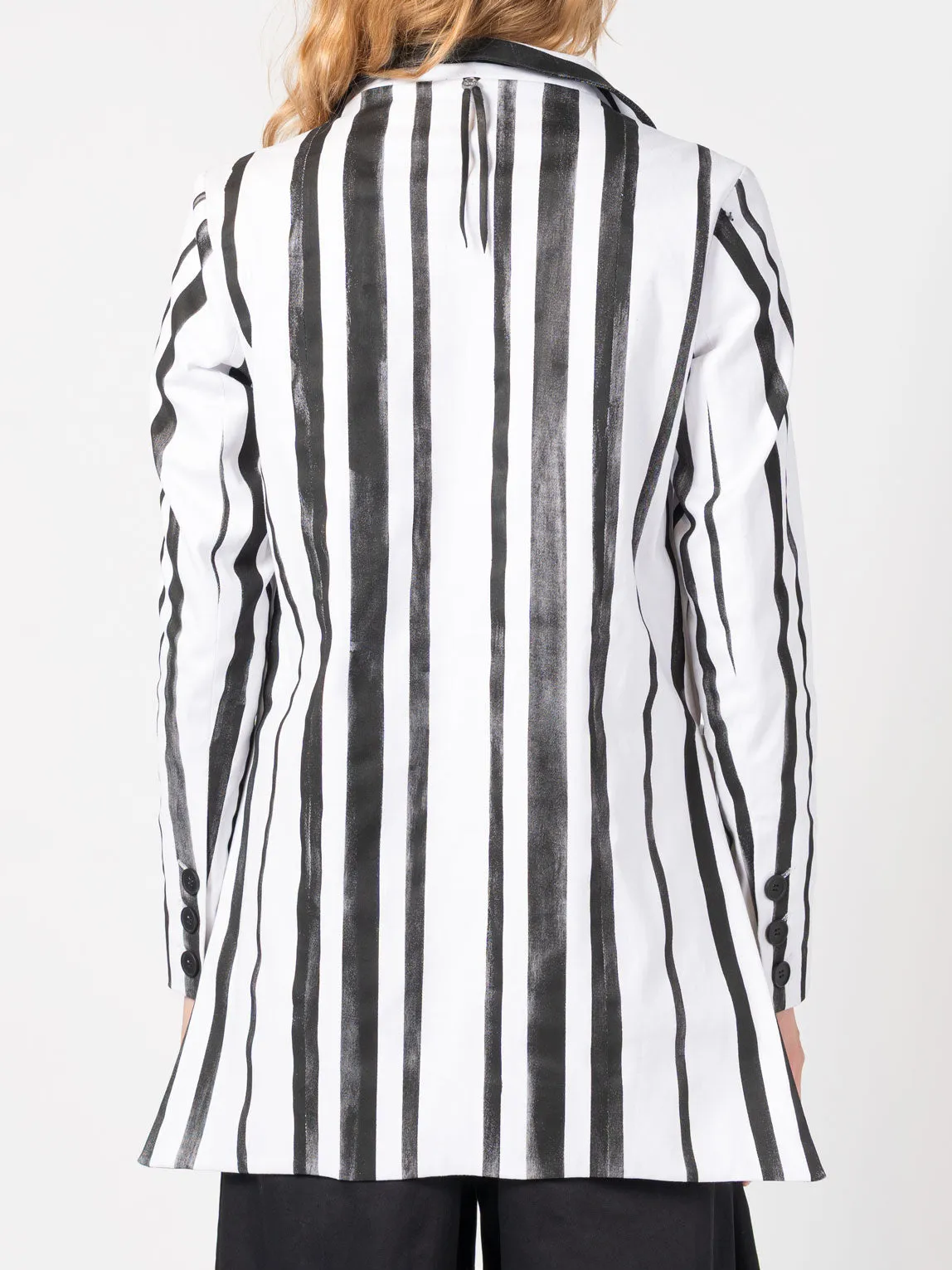 Stripe-Painted Suit Jacket