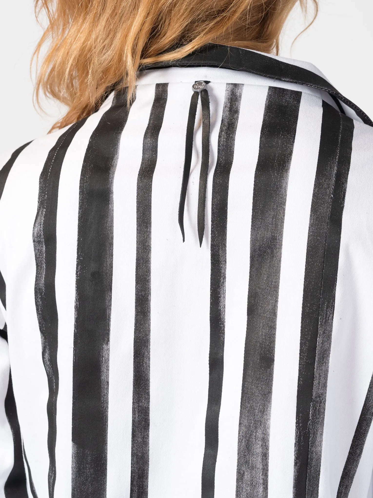Stripe-Painted Suit Jacket