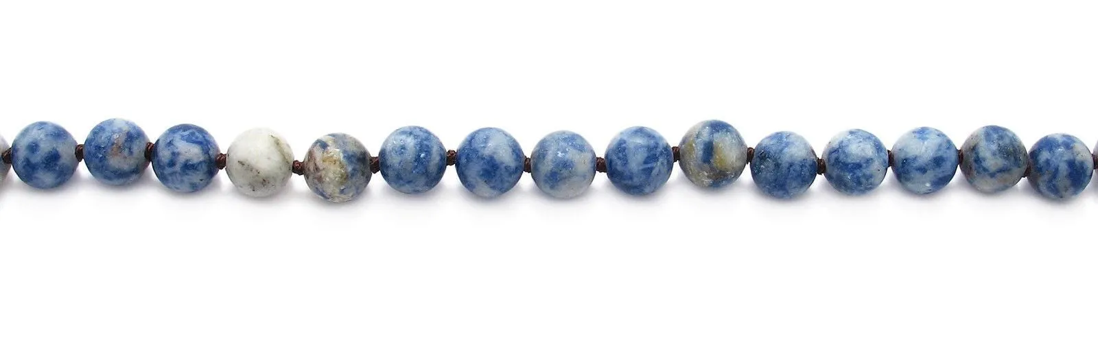 Stunning Genuine Sodalite 60" Bead Necklace with 9mm Beads.