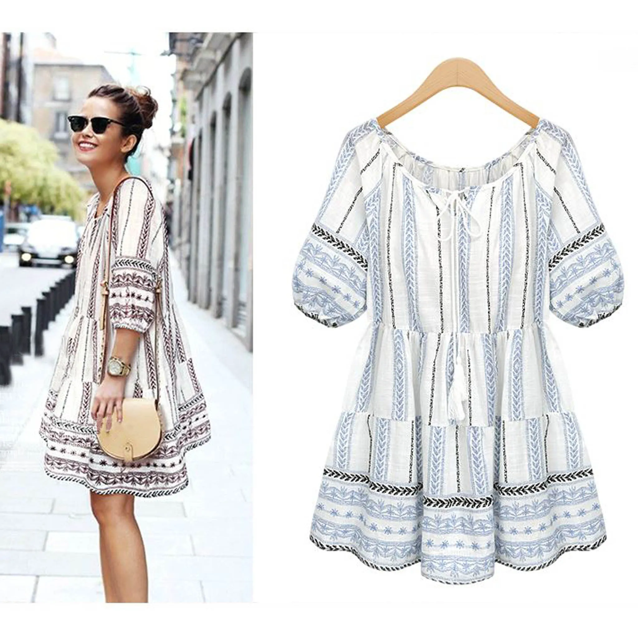 Summer Juniper Blouse in Sky (wholesale)