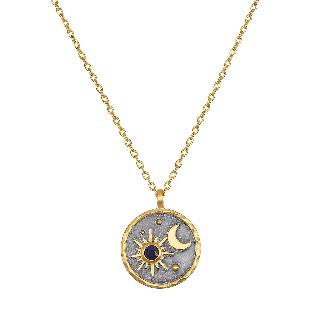 Sun Moon Birthstone Necklace