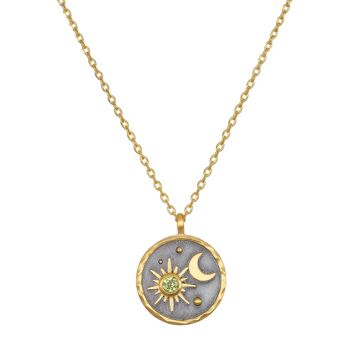 Sun Moon Birthstone Necklace