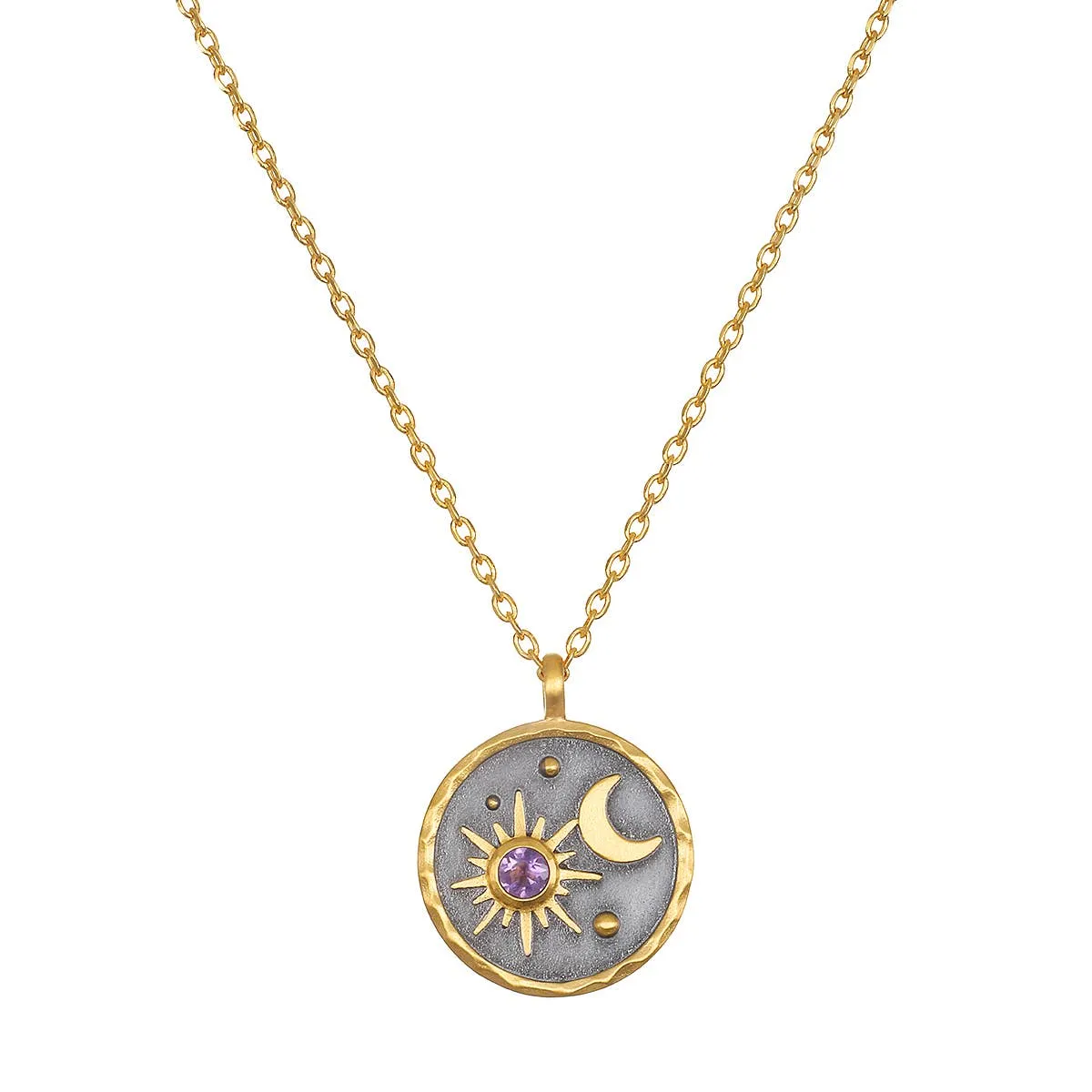 Sun Moon Birthstone Necklace