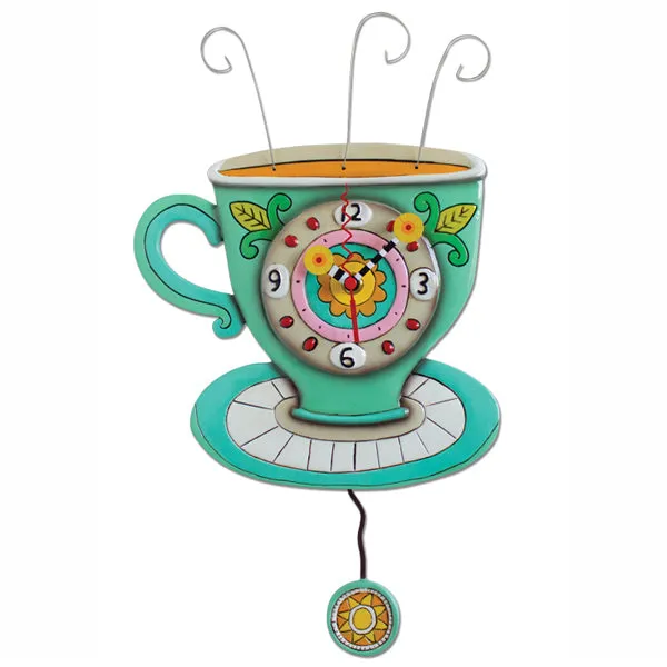Sunny Cup Teacup Clock Art by Allen Designs