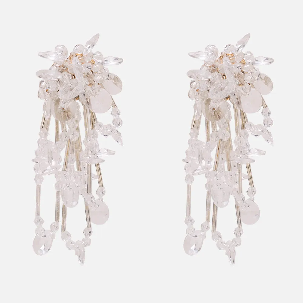 Super Fairy Handmade Beaded Tassel Earrings Bohemian Original Hand Made Earrings Large Bead Mix Earrings