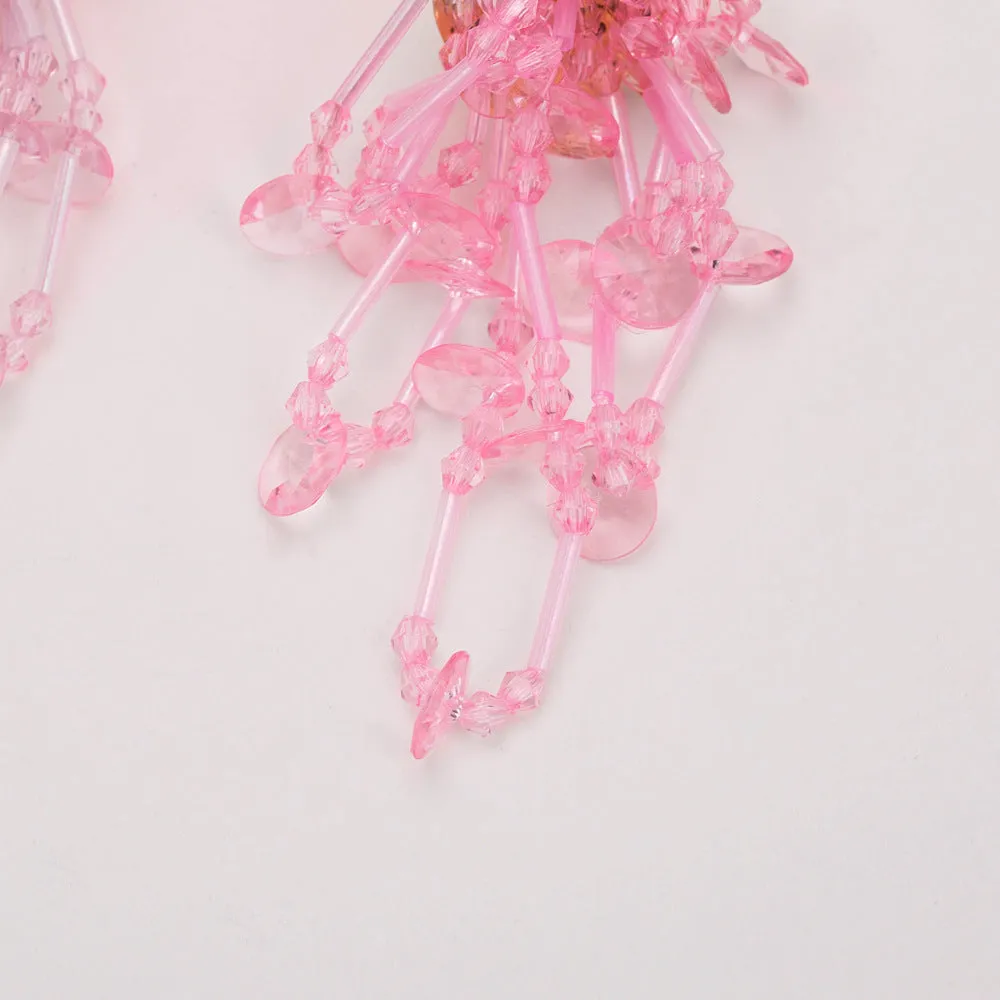 Super Fairy Handmade Beaded Tassel Earrings Bohemian Original Hand Made Earrings Large Bead Mix Earrings
