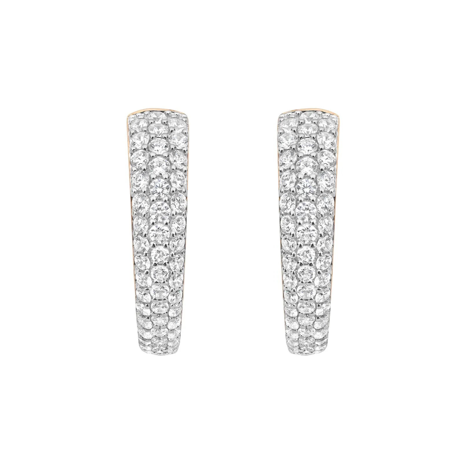Talon Pavé Earring - 18K Rose Gold Vermeil   CZ Blanc