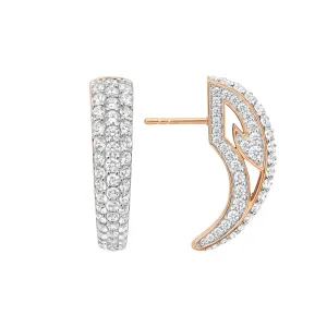 Talon Pavé Earring - 18K Rose Gold Vermeil   CZ Blanc