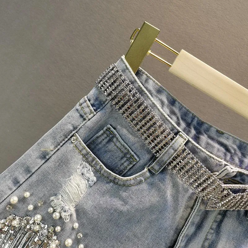 Tassel Denim Shorts
