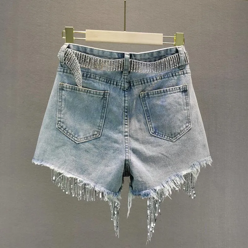 Tassel Denim Shorts