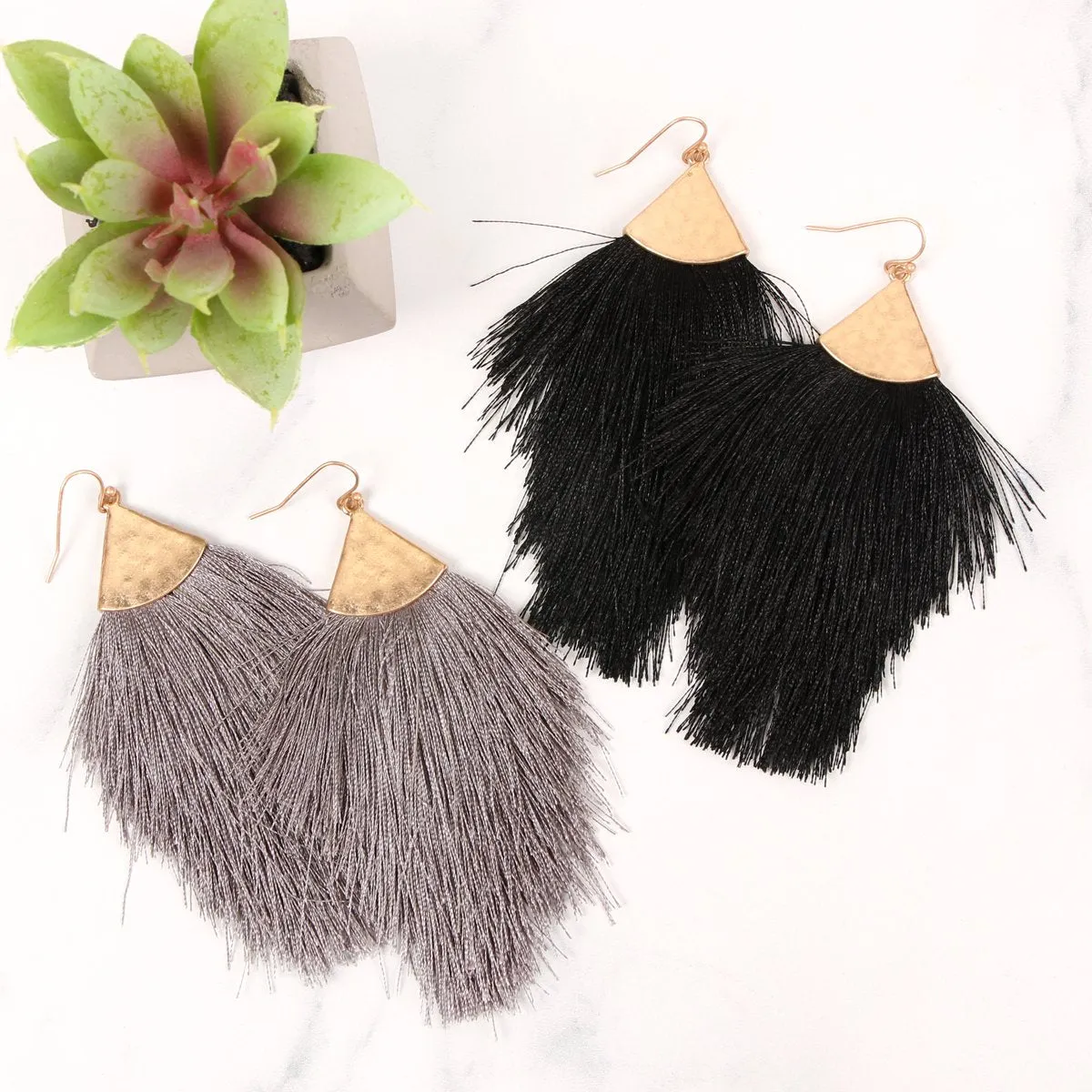 Tassel Drop Earrings- 10 Colors