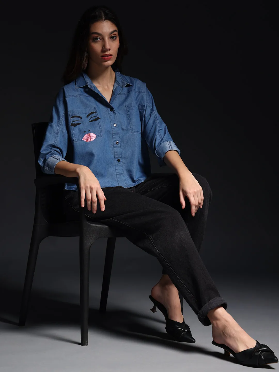 The Ethereal Face Denim Shirt