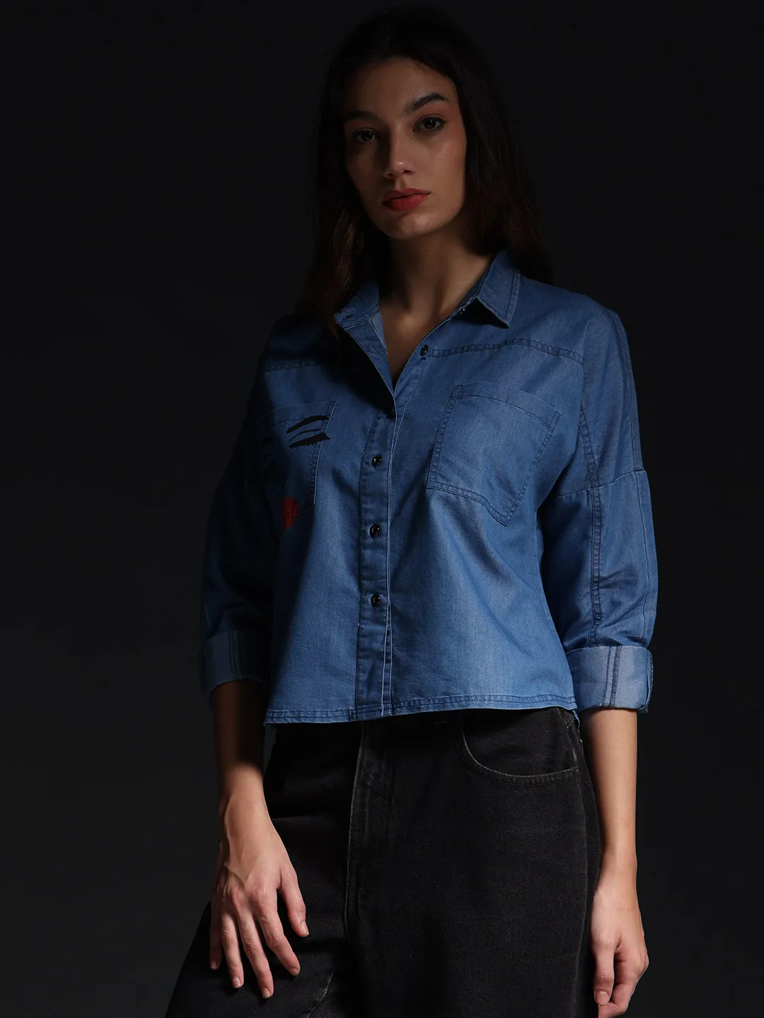 The Ethereal Face Denim Shirt