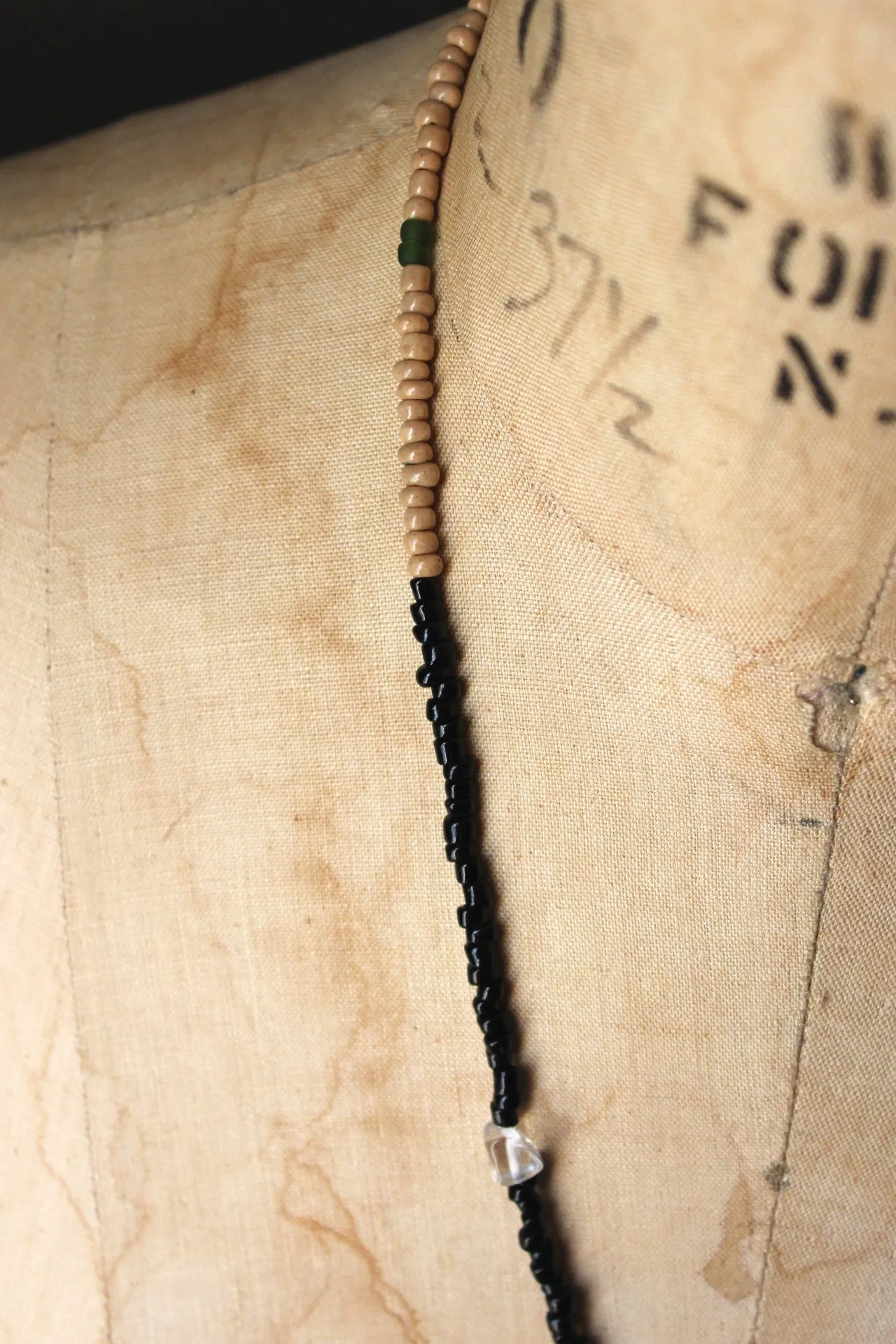 The Spellcaster Necklace | No.6. Hand-strung Black Agate Beaded Necklace.