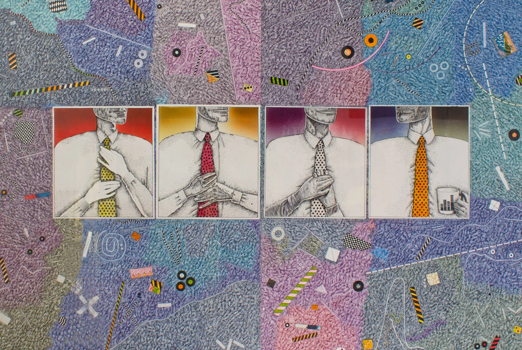 Thom Shaw Collage and Abstract Marker Drawing
