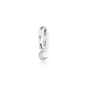 Thomas Sabo Charm Club Sterling Silver Moon Pendant Hoop Earring