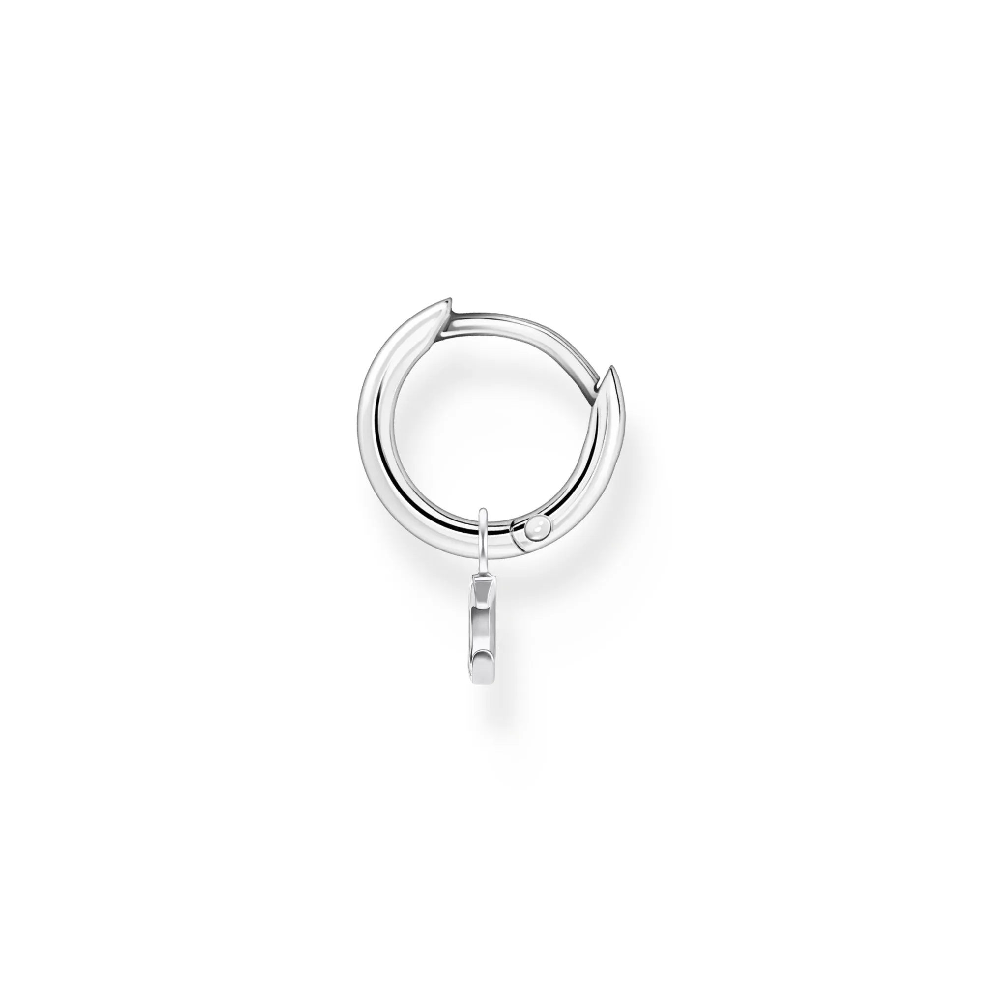 Thomas Sabo Charm Club Sterling Silver Moon Pendant Hoop Earring