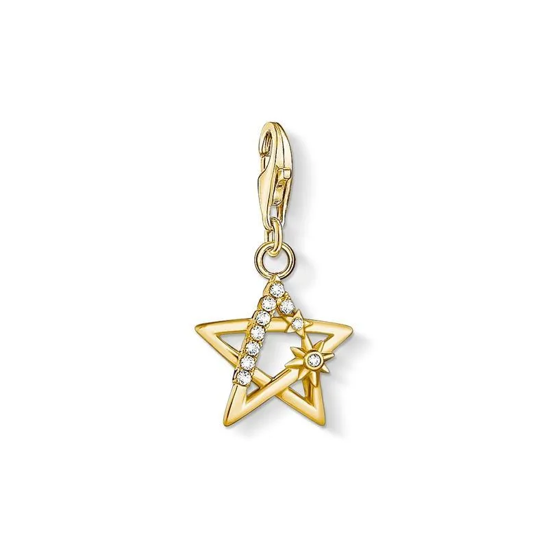 Thomas Sabo Charm pendant star stones gold