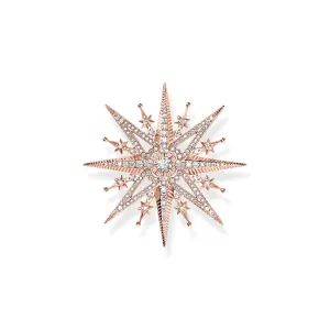 Thomas Sabo Rose Gold Plated Sterling Silver Pink Star Brooch D
