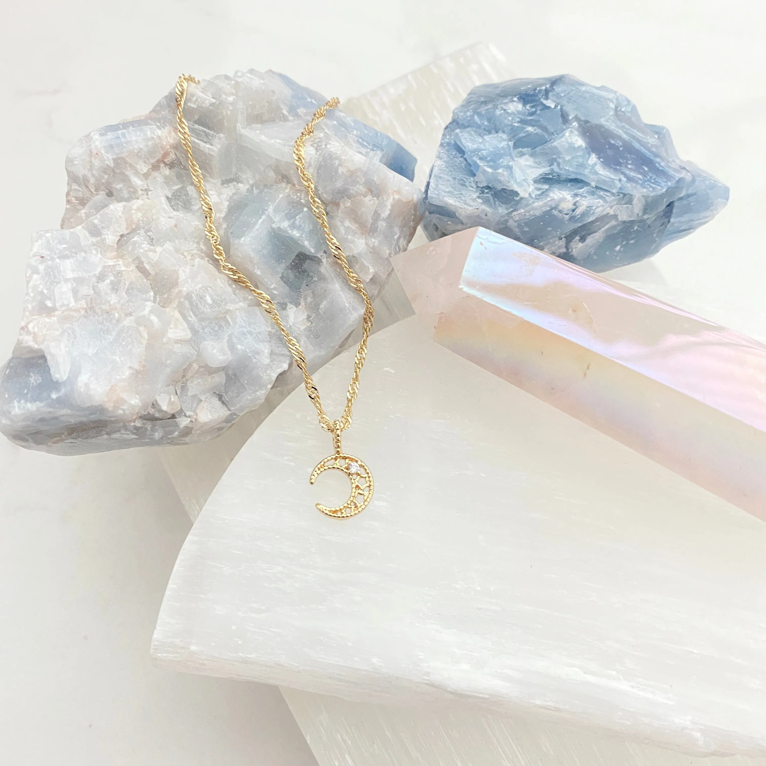 Tiara Mini Moon Necklace