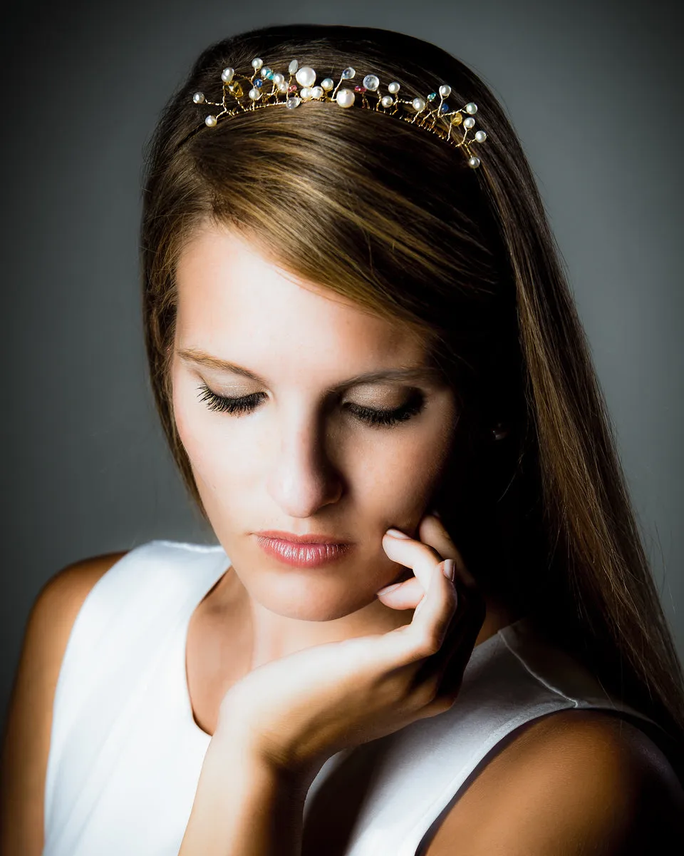 Tiara of Pearls and Coral