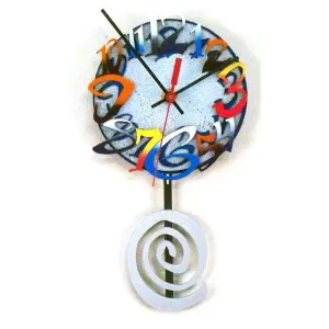 Time Z Pendulum Wall Clock by David Scherer