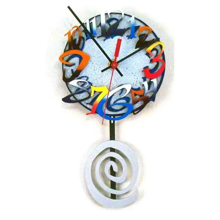 Time Z Pendulum Wall Clock by David Scherer