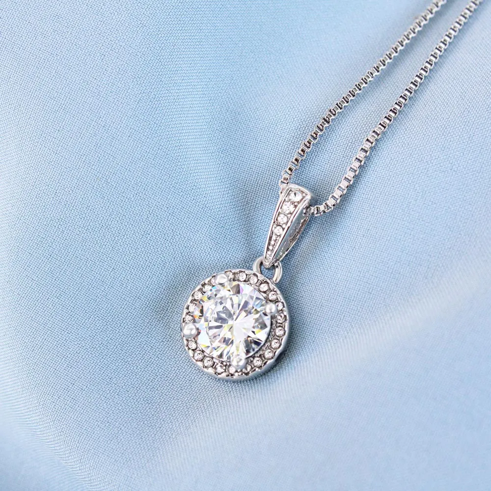 To My Wife Necklace Gift - Love You With All My Heart Eternal Hope Necklace