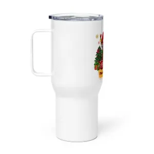 Tongue Tickled Holidaze Travel mug with a handle