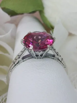 Topaz Ring, Natural Pink Solitaire, Classic Jewelry #D37z